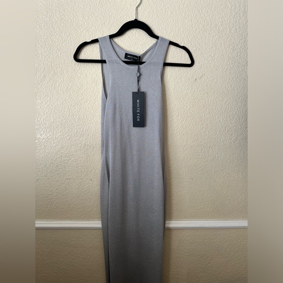 UNDER THE MOONLIGHT SILVER MAXI DRESS - WHITEFOX 🩶 - Picture 4 of 4